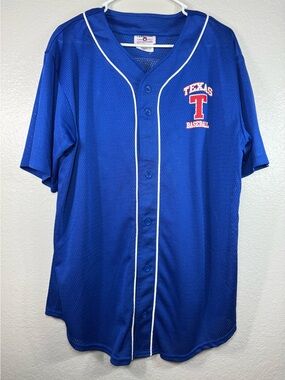 Texas Baseball #00‎ Royal Blue Jersey Size Large by Teamwork